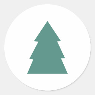 Sticker Rond Arbre de Noël simple