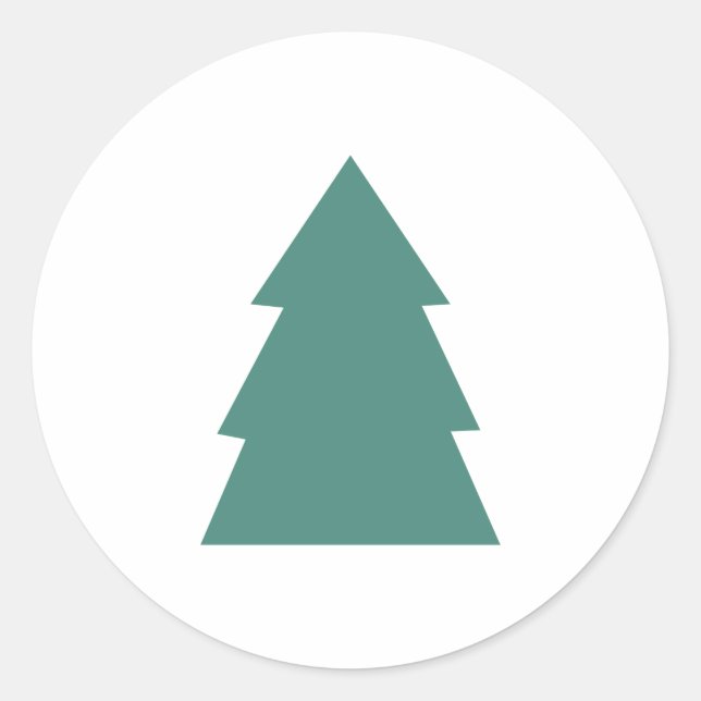 Sticker Rond Arbre de Noël simple (Devant)