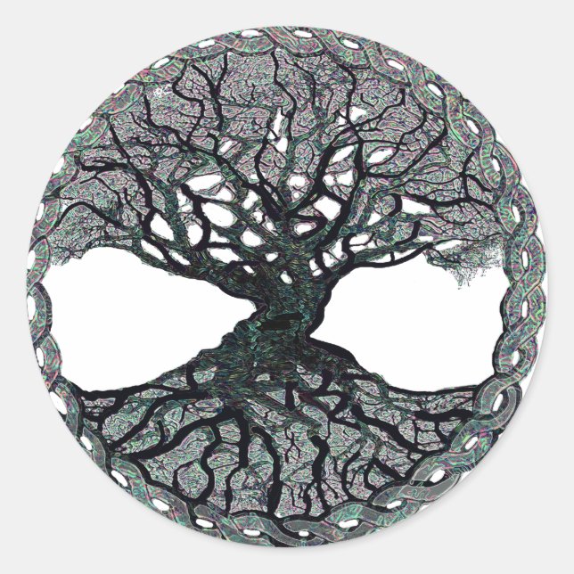 Sticker Rond Arbre de vie Cercle de vie (Devant)
