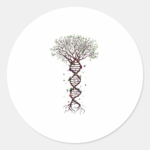 Sticker Rond Arbre de vie génétique de l'ADN Environnement de