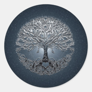 Sticker Rond Arbre de vie Nova Bleu
