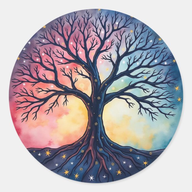 Sticker Rond ARBRE DE VIE Patch (Devant)