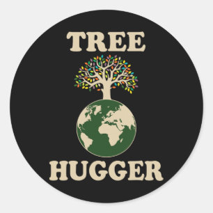 Sticker Rond Arbre Hugger Vintage Retro Nature De l'environneme