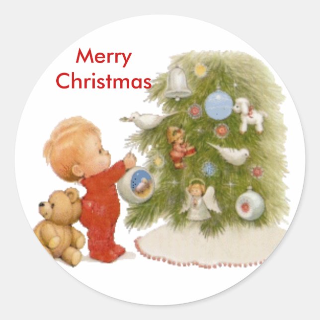 Sticker Rond arbre, Joyeux Noël (Devant)