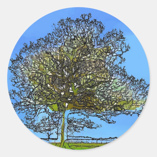 STICKER ROND ARBRE LONE (Devant)