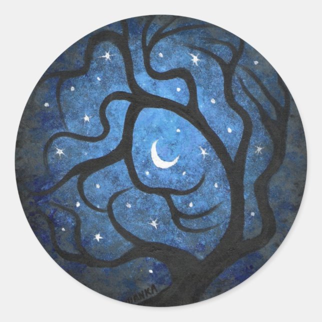 Sticker Rond Arbre Mistery (Devant)