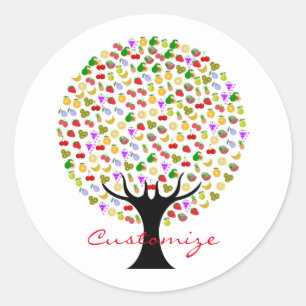 Sticker Rond Arbre multifruit Thunder_Cove