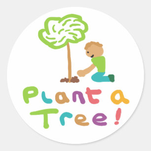 Sticker Rond Arbre plante A