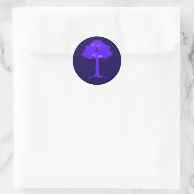 Sticker Rond Arbre plus ancien et plus sage (Sac)