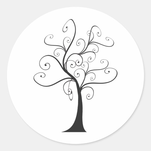 Sticker Rond Arbre tourbillonnant (Devant)