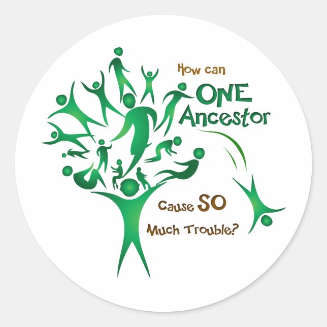 Sticker Rond Arbre une ancêtre (Devant)