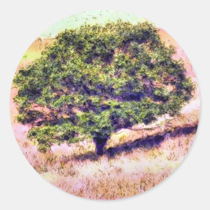 STICKER ROND ARBRES