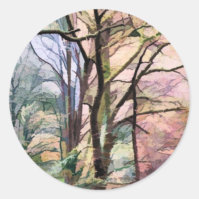 STICKER ROND ARBRES D'AUTOMNE (Devant)