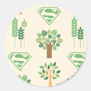 Sticker Rond Arbres de Supergirl