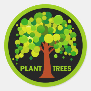 Sticker Rond Arbres plantes
