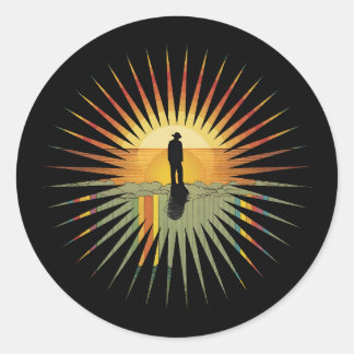 Sticker Rond Arc-en-ciel