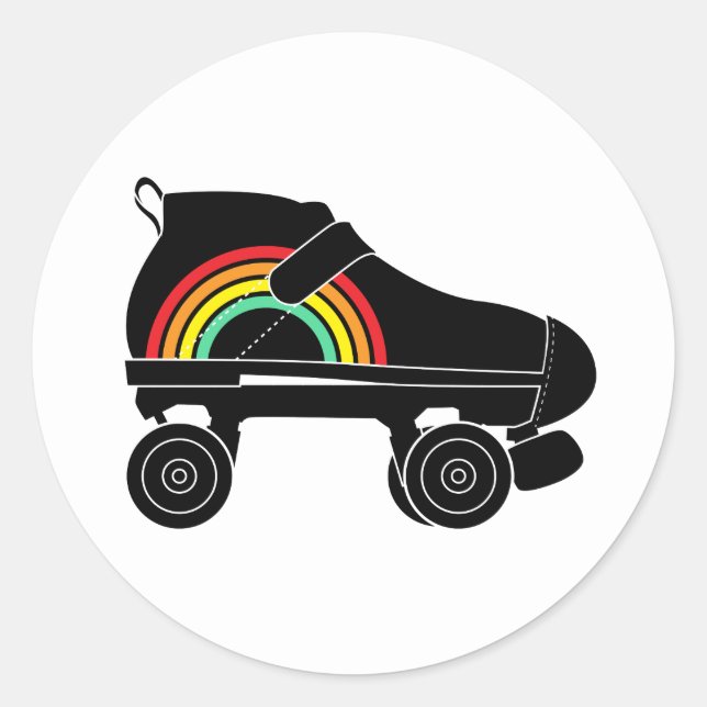 Sticker Rond arc-en-ciel à quatre rouleaux (Devant)