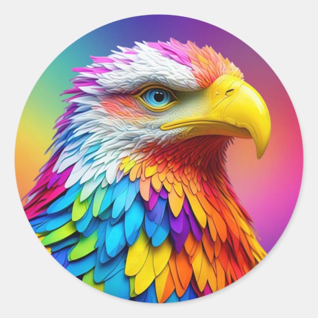 Sticker Rond Arc-en-ciel Aigle-65456 (Devant)