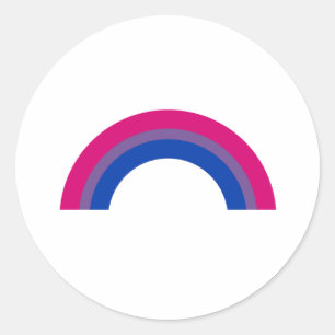 Sticker Rond Arc-en-ciel bisexuel