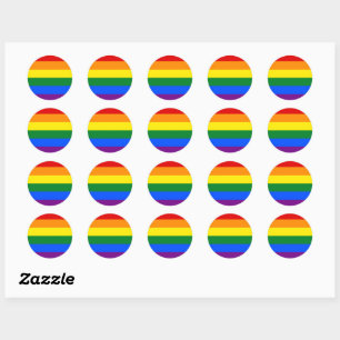 Sticker Rond Arc-en-ciel, Drapeau de la fierté, Arc-en-ciel / L