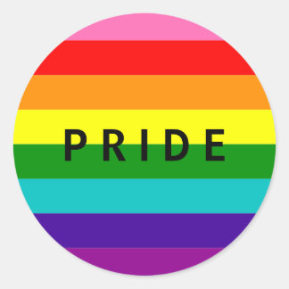 Sticker Rond Arc-en-ciel, gay et sympathisants