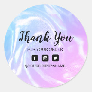 Sticker Rond Arc-en-ciel holographique Élégance et harmonie