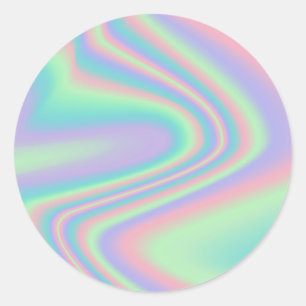Sticker Rond Arc-en-ciel holographique Faux