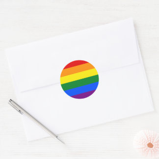 Sticker Rond Arc-en-ciel LGBT Pride