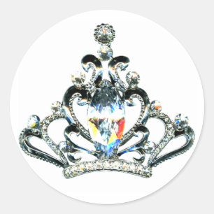 Sticker Rond Arc-en-ciel scintille d'un Tiara