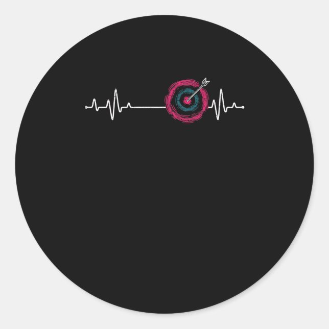 Sticker Rond Arc sport et flèche cible impulsion d'arche (Devant)