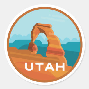 Sticker Rond Arche délicate de l'Utah