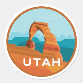 Sticker Rond Arche délicate de l'Utah