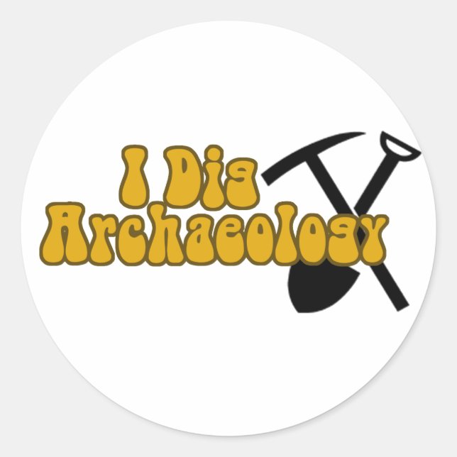 Sticker Rond Archéologie de la fouille (Devant)