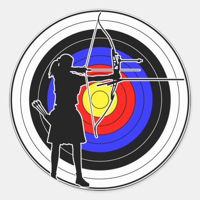 Sticker Rond Archery & target 02 (Devant)