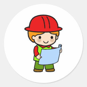 Sticker Rond Architecte Boy 2
