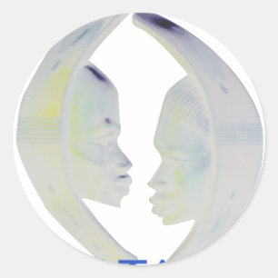 Sticker Rond Architecture africaine Hakuna Matata