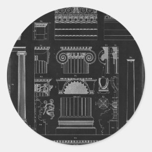 Sticker Rond Architecture graphique IV