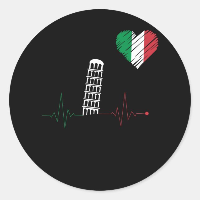Sticker Rond Architecture italienne (Devant)