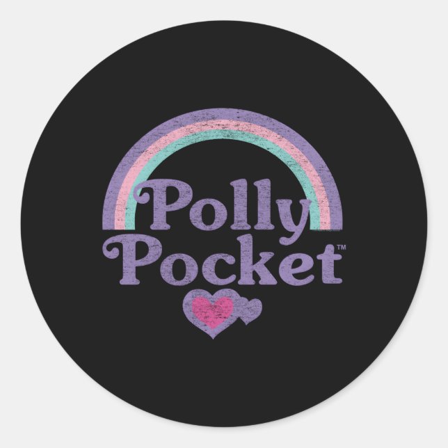 Sticker Rond Arcs-en-ciel Polly Pocket (Devant)