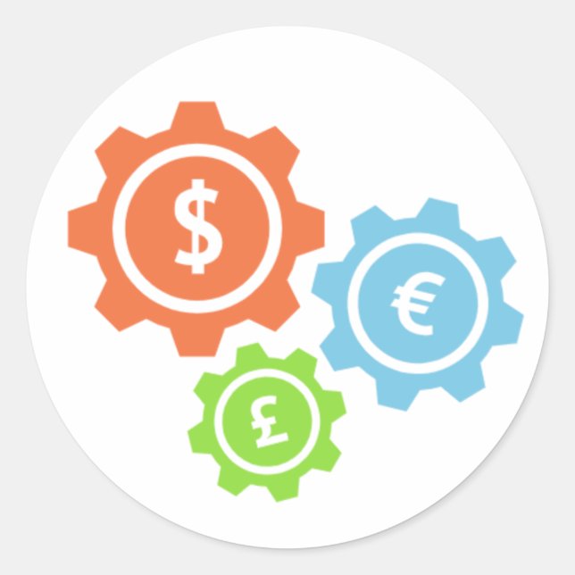 Sticker rond argent classique (Devant)