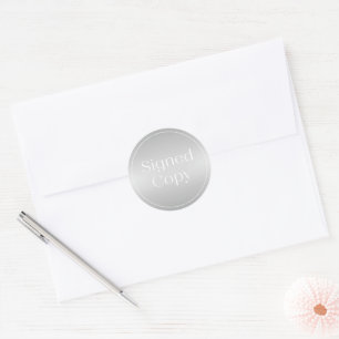 Sticker Rond ARGENT Copie Signée simple Comique de roman