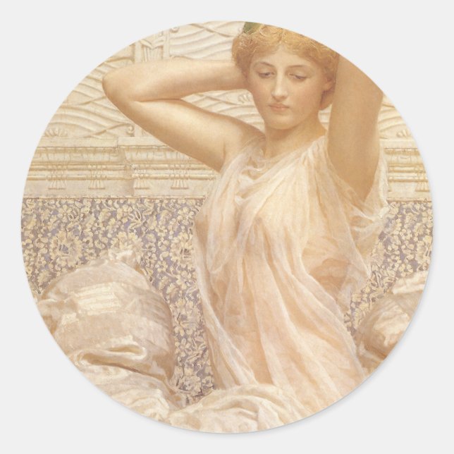 Sticker Rond Argent d'Albert Joseph Moore, Beaux-Arts victorien (Devant)