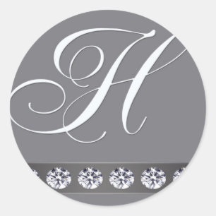 Sticker Rond Argent et cristal