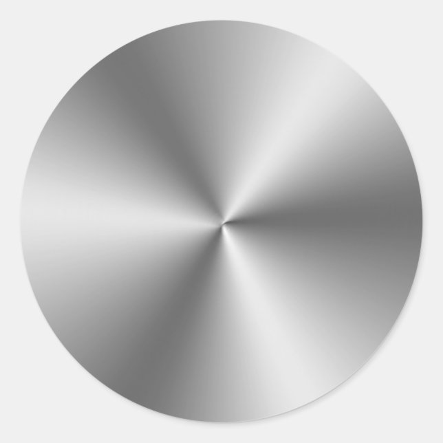 Sticker Rond Argent métallique (Devant)