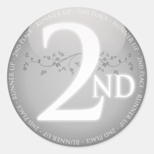 Sticker Rond Argentez la deuxième 2ème) récompense d'endroit (