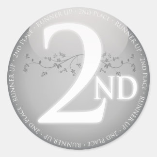 Sticker Rond Argentez la deuxième 2ème) récompense d'endroit (