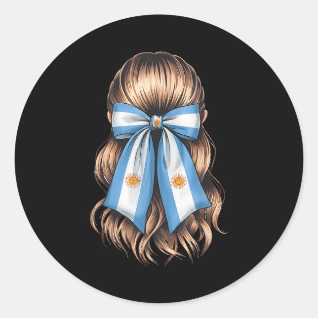 Sticker Rond Argentina Pride Argentinian Flag  (Devant)