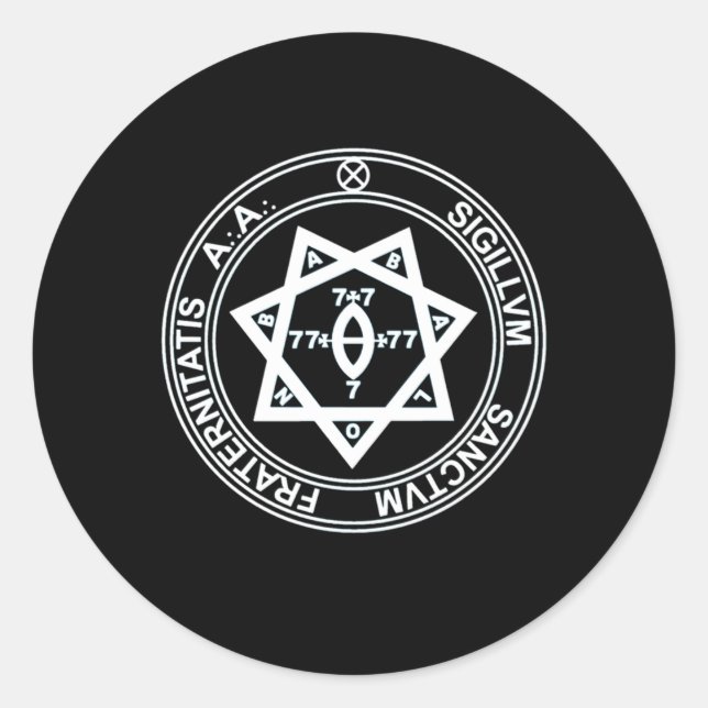 Sticker Rond Argentum Astrum Sceau Aa Thelema Magick Occulte Wi (Devant)