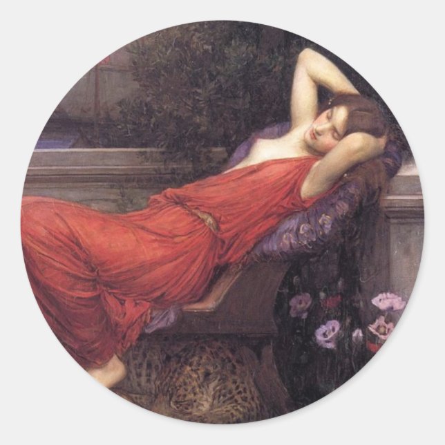 Sticker Rond Ariadne [John William Waterhouse] (Devant)