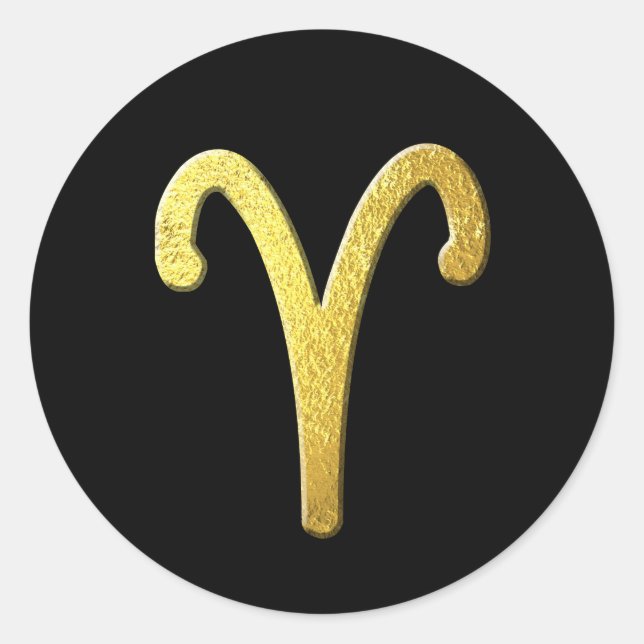 Sticker Rond Aries Gold (Devant)